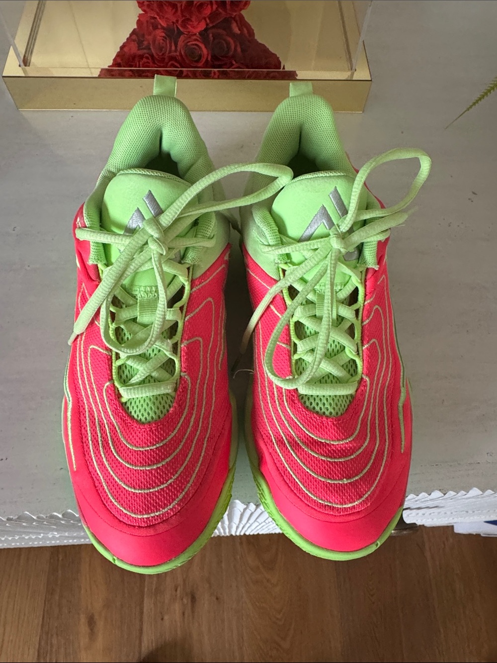 Nike Kids Neon Pink & Lime Green Athletic Sneakers